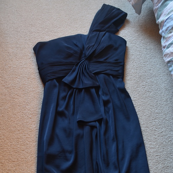 BCBGMaxAzria Palais Navy One-Shoulder Dress - Picture 2 of 5